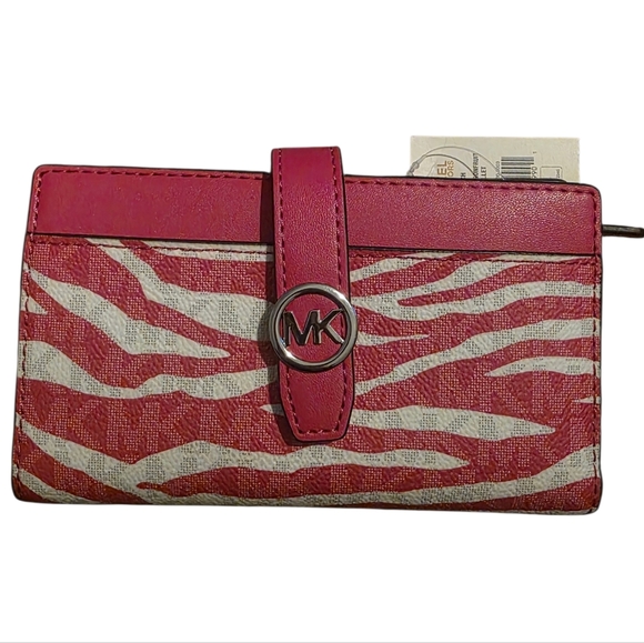 Michael Kors Handbags - Michael Kors Fuchsia Zebra Wallet